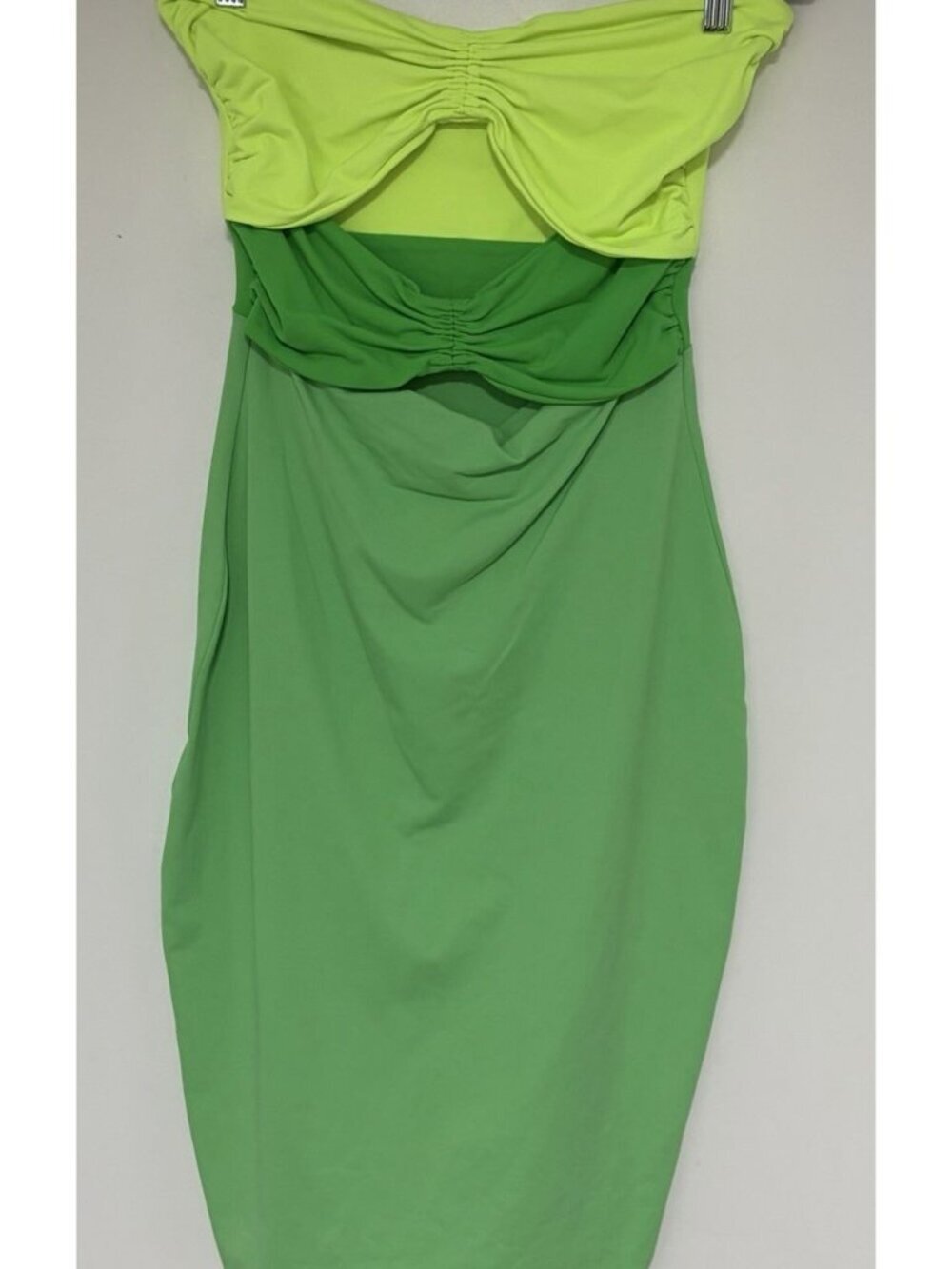 Susana Monaco Green Cut Out Strapless Dress Size Medium NWT